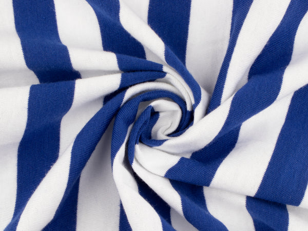 CJ1116-BL - Jersey Cotton Blue/White 11/16 x 11/16