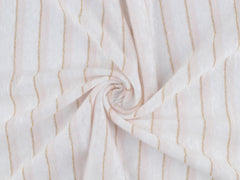 LIN32-PGX - Linen Jersey Spandex Pink/Gold Lurex Stripe
