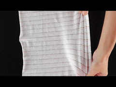 LIN32-PGX - Linen Jersey Spandex Pink/Gold Lurex Stripe