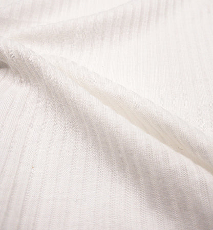 Supima Cotton Rib Knit Fabric White Pima Cotton Fabric Made in USA